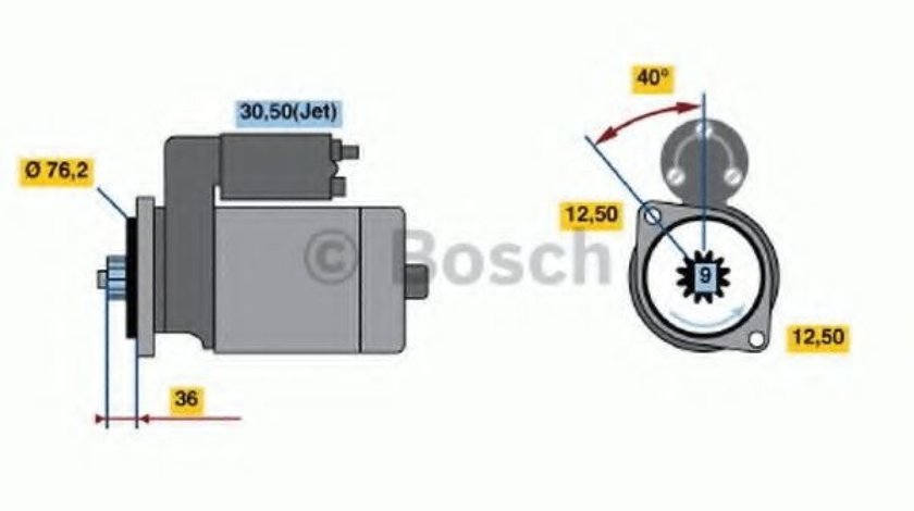 Starter VW NEW BEETLE (9C1, 1C1) (1998 - 2010) BOSCH 0 001 121 028 piesa NOUA