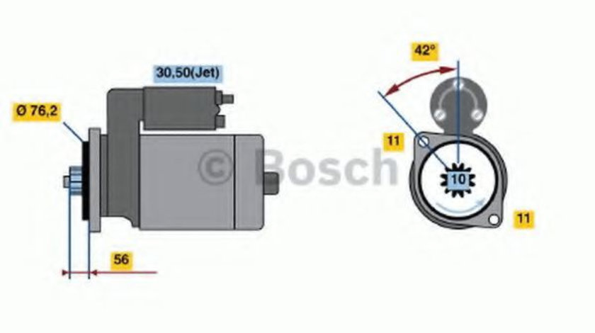 Starter VW NEW BEETLE (9C1, 1C1) (1998 - 2010) BOSCH 0 986 016 980 piesa NOUA