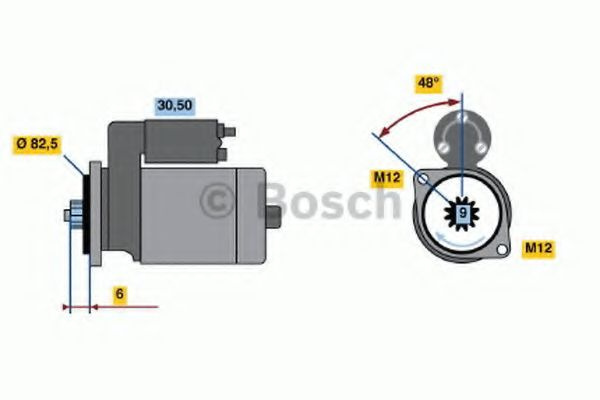 Starter VW PASSAT Variant (3B6) (2000 - 2005) BOSCH 0 986 020 370 piesa NOUA