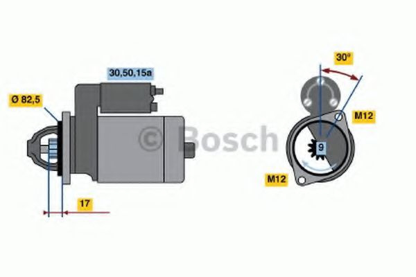 Starter VW PASSAT Variant (3B6) (2000 - 2005) BOSCH 0 986 016 330 piesa NOUA