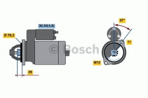 Starter VW PHAETON (3D) (2002 - 2016) BOSCH 0 986 022 450 piesa NOUA