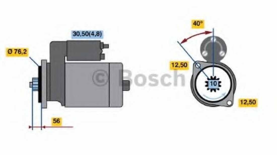 Starter VW POLO (9N) (2001 - 2012) BOSCH 0 986 020 300 piesa NOUA