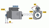 Starter VW TOURAN (1T3) (2010 - 2015) BOSCH 0 986 ...