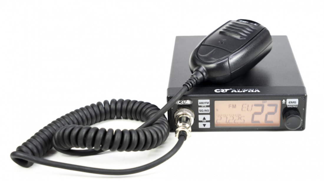 Statie radio CB CRT ALPHA, 4W, AM/FM, 12V/24V, ASQ, Scaun, display color, meniu setari suplimentare PNI-CRTALPHA