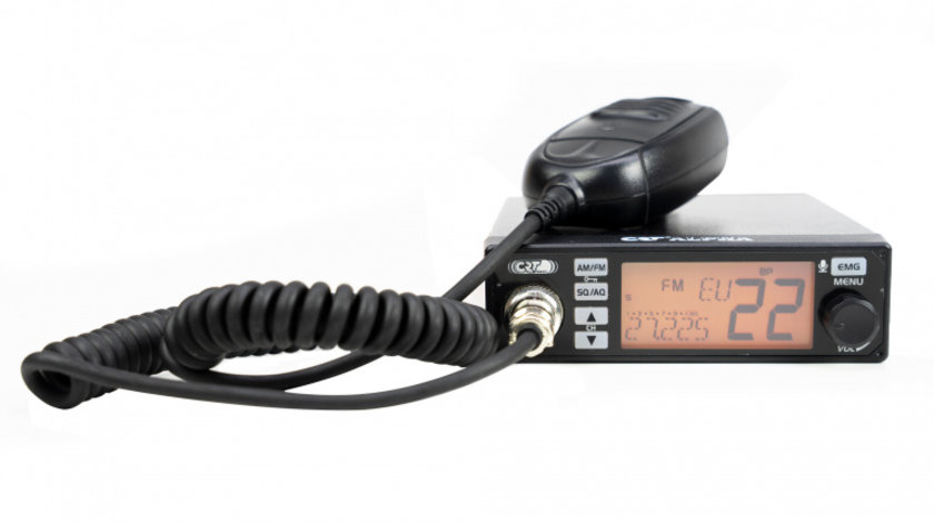 Statie radio CB CRT ALPHA, 4W, AM/FM, 12V/24V, ASQ, Scaun, display color, meniu setari suplimentare PNI-CRTALPHA