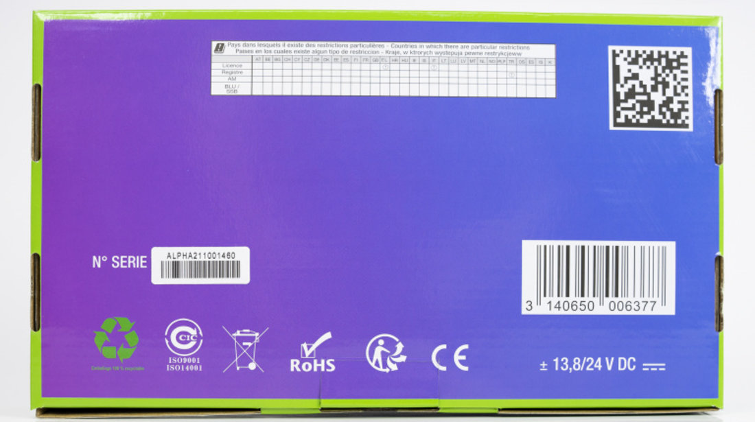 Statie radio CB CRT ALPHA, 4W, AM/FM, 12V/24V, ASQ, Scaun, display color, meniu setari suplimentare PNI-CRTALPHA