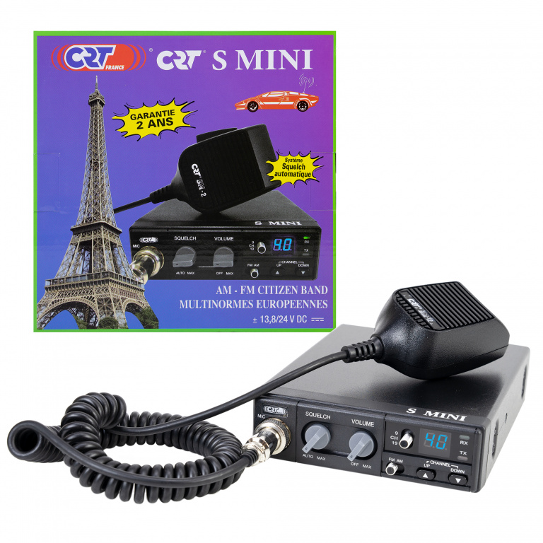 Statie radio CB CRT S Mini Dual Voltage, 12/24V, 4W, cu ASQ, AM-FM PNI-CRTSMINI3