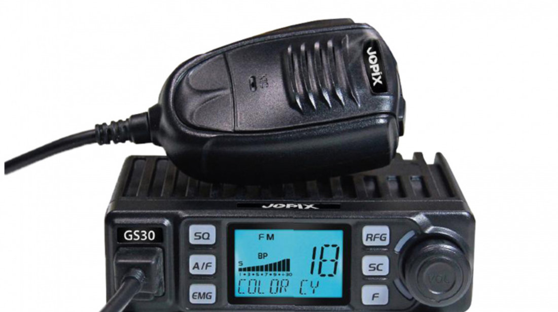 Statie radio CB JOPIX GS30 40 CH AM/FM 12-24V ASQ RF Gain ecran Multicolor PNI-GS30