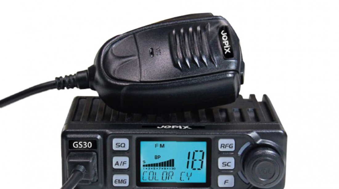 Statie radio CB JOPIX GS30 40 CH AM/FM 12-24V ASQ RF Gain ecran Multicolor PNI-GS30