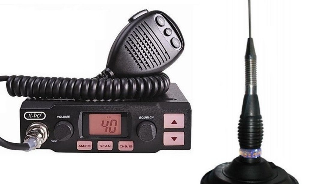 Statie Radio CB K-PO K-500  + Antena Crt Rml 145 Magnetica