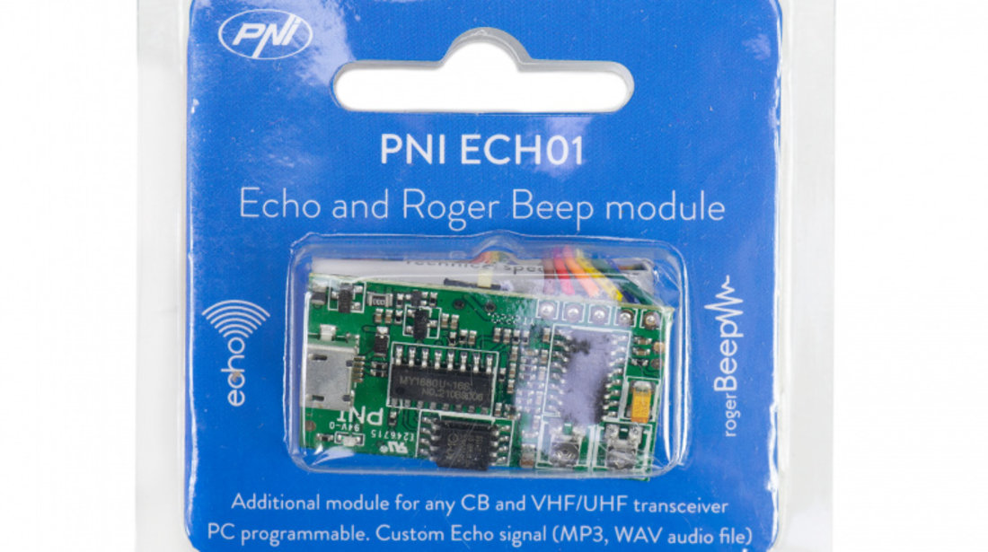 Statie radio CB PNI Escort HP 6500 Echo, 12V, RF Gain, ASQ, cu modul de ecou si roger beep inclus PNI-HP6500EC