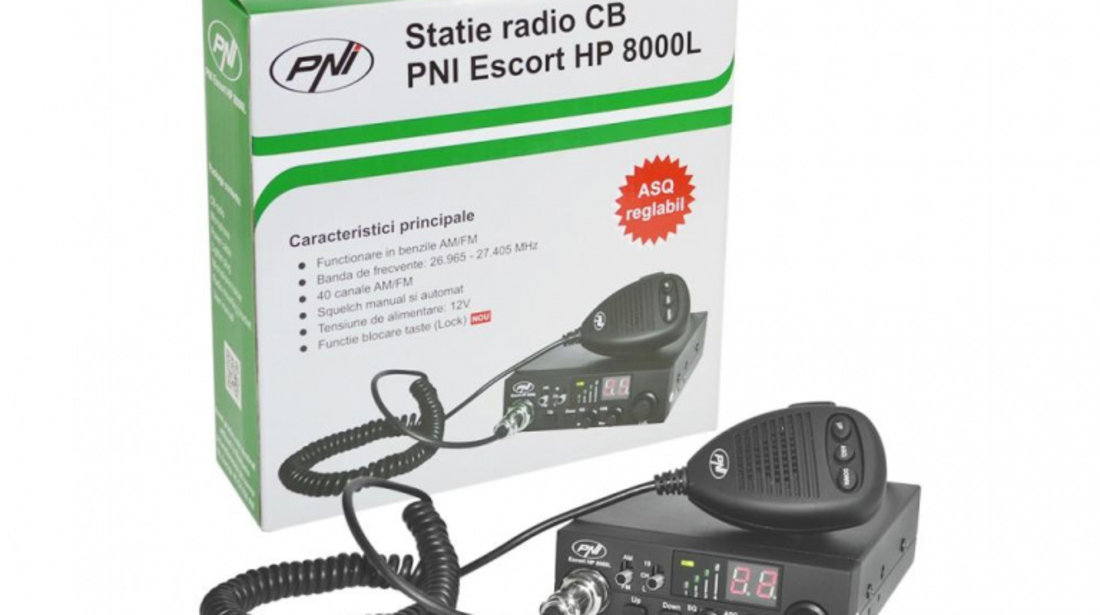 Statie radio cb pni escort hp 8000l 12v 4w cu asq reglabil, functie lock, mufa de bricheta inclusa UNIVERSAL Universal #6 PNI-HP8000L