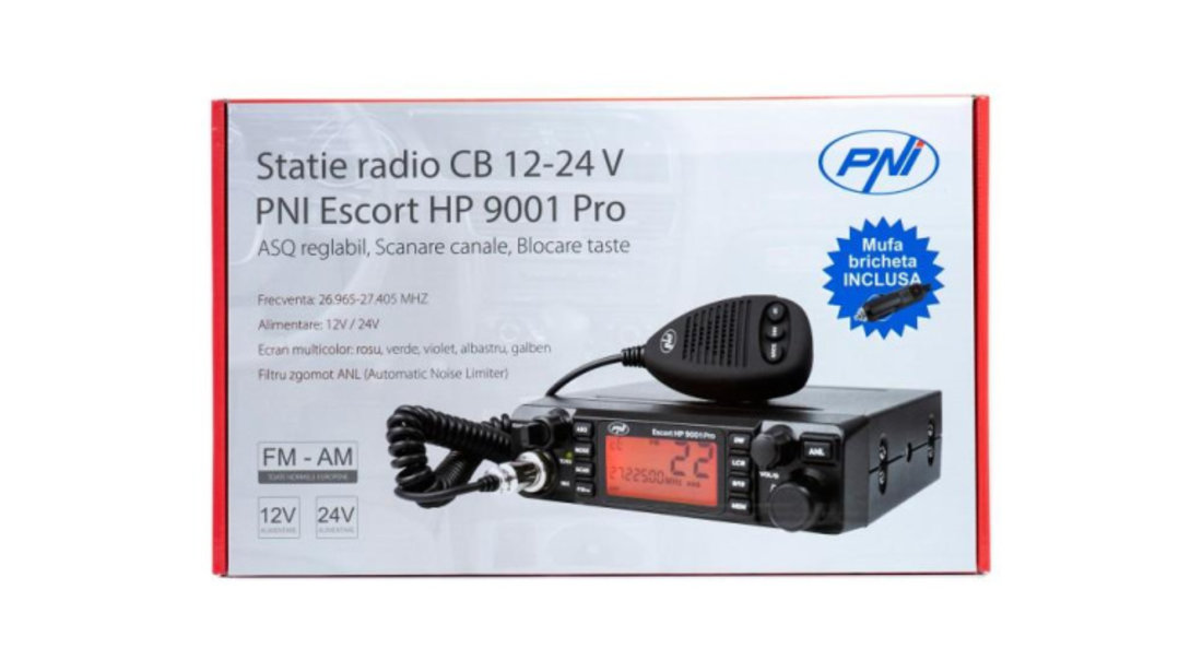 Statie radio cb pni escort hp 9001 pro asq reglabil, am-fm, 12v/24v, 4w, scaun, dual watch, anl, ecran multicolor UNIVERSAL Universal #6 PNI-HP9001P