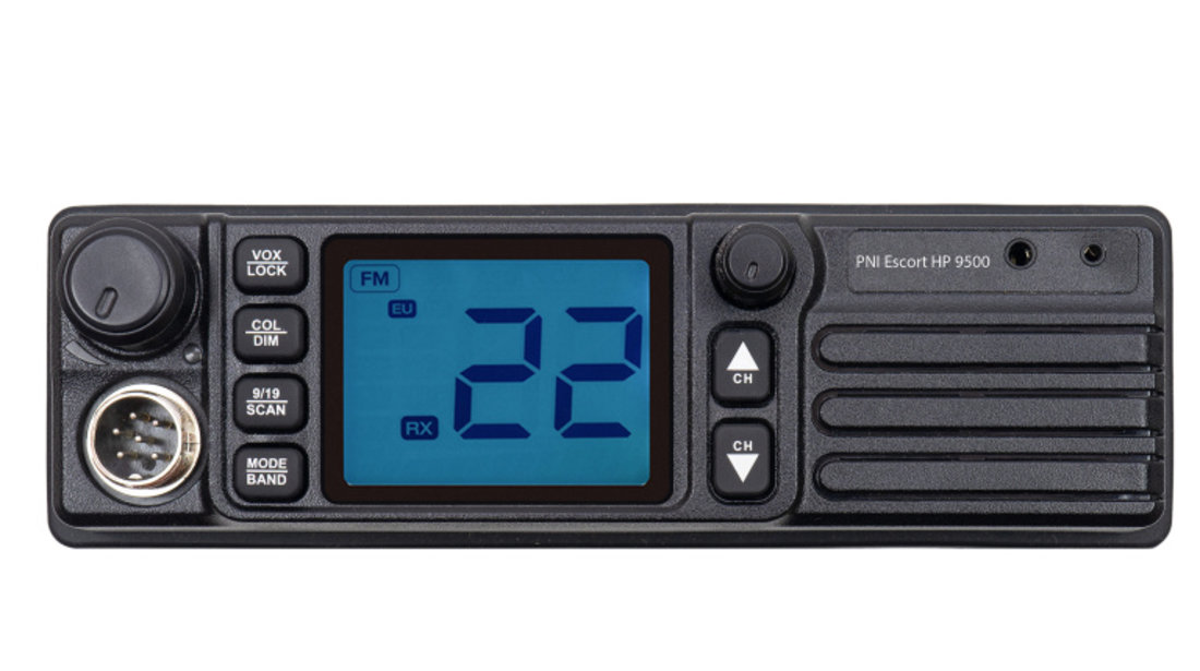 Statie radio CB PNI Escort HP 9500 multistandard, difuzor frontal, ASQ, VOX, Scaun, 4W, AM-FM, alimentare 12V - 24V, mufa de bricheta inclusa PNI-HP9500