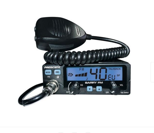 Statie Radio CB President Barry AM/FM 12/24V Putere 8W