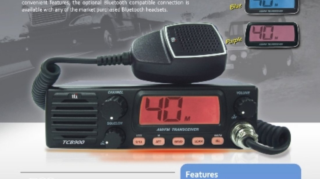 Statie radio CB TTi TCB 900 ALIMENTARE 12 24V Difuzor Frontal