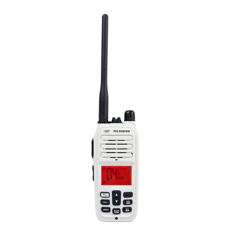 Statie radio maritima portabila PNI DS890W, 88 canale, 10 canale meteo, Squelch reglabil, Roger Beep, Dual Watch, Scaun, Call, NRC, acumulator 1800mAh, IP67 PNI-DS890W