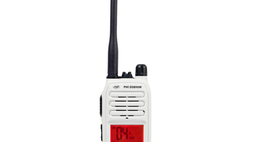 Statie radio maritima portabila PNI DS890W, 88 canale, 10 canale meteo, Squelch reglabil, Roger Beep, Dual Watch, Scaun, Call, NRC, acumulator 1800mAh, IP67 PNI-DS890W