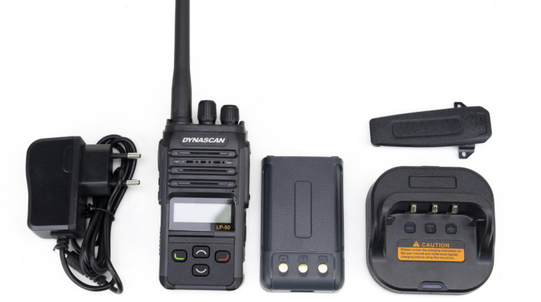 Statie radio portabila PMR Dynascan LP-50, 16CH, Scaun, Vox, CTCSS, DCS, acumulator 2000mAh, IP67 PNI-LP-50