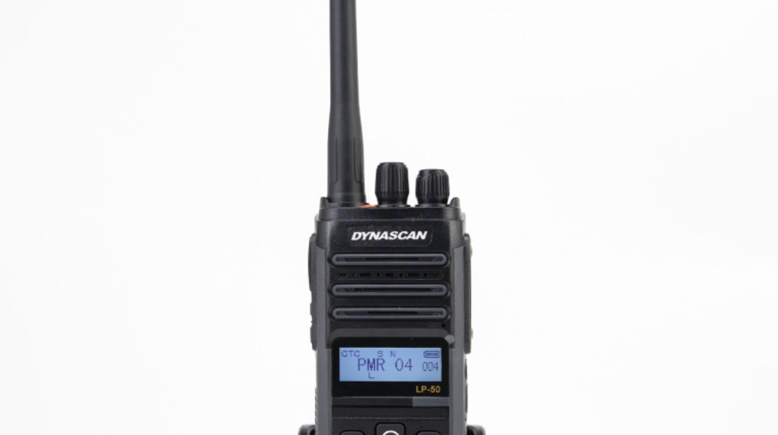 Statie radio portabila PMR Dynascan LP-50, 16CH, Scaun, Vox, CTCSS, DCS, acumulator 2000mAh, IP67 PNI-LP-50