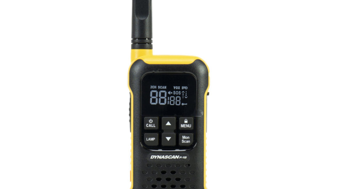 Statie radio portabila PMR PNI Dynascan F-15, 446MHz, 0.5W, 16CH, Waterproof IP67, set 2 bucati PNI-DYN-F-15