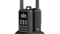 Statie radio portabila PNI PMR R80 PRO, set cu 2 b...