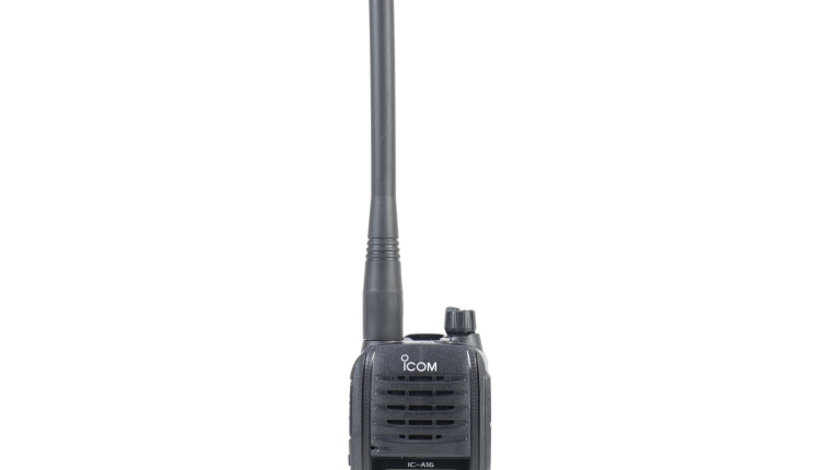 Statie radio portabila VHF ICom IC-A16EBT cu bluetooth, pentru aviatie 118.000–136.992 MHz, 2400 mAh, IP67 PNI-IC-A16EBT