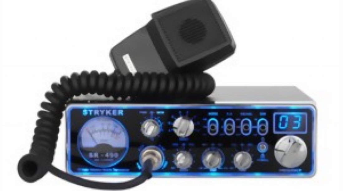 STATIE RADIO STRYKER SR 490 HP PUTERE 100W CEA MAI PUTERNICA STATIE DIN LUME