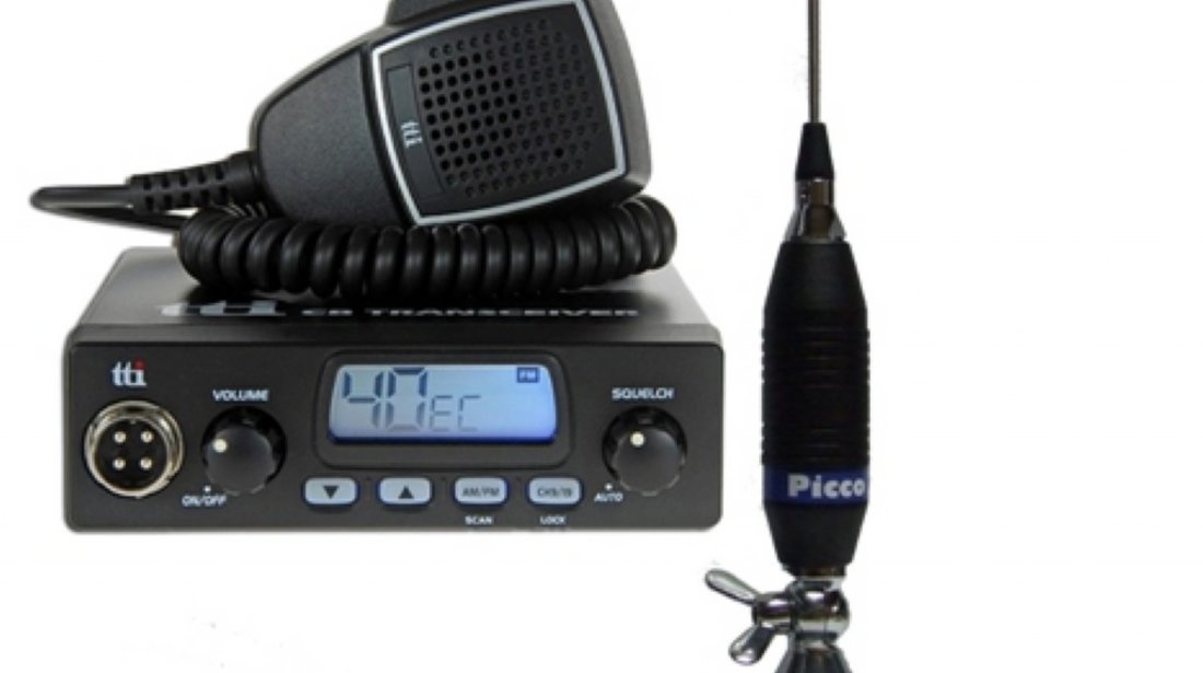 Statie radio TTi TCB 550 4W AM FM si antena Picco 70C cu baza magnetica inclusa