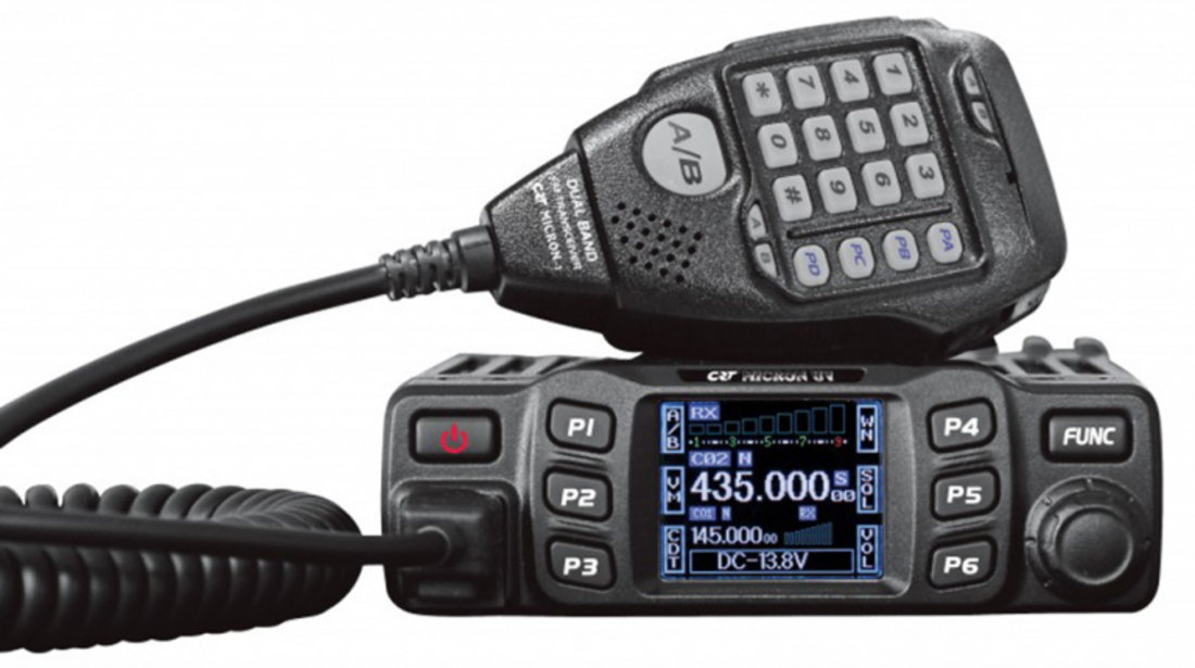 Statie radio VHF/UHF CRT MICRON UV dual band 144-146Mhz - 430-440Mhz, 13.8 Vdc, DTMF, Dual Watch, T.O.T, Scaun, Talk Around PNI-CRTMIUV