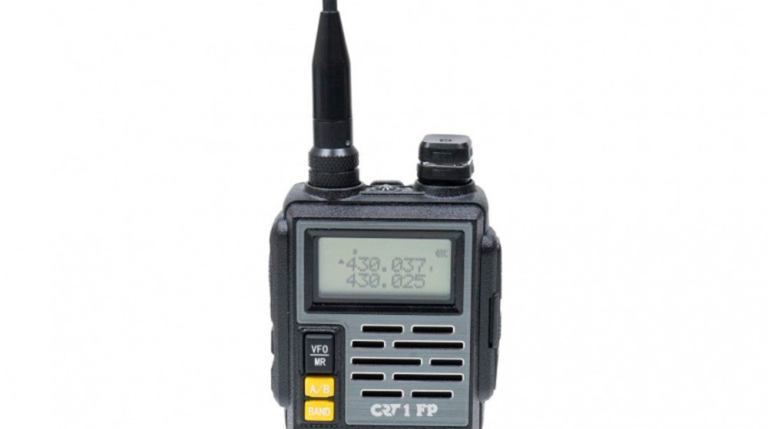 Statie radio VHF/UHF portabila CRT FP00 dual band 136-174 si 400-440 MHz culoare Negru, VOX, 128 canale, Scaun, Programabila, Lanterna, FM radio, T.O.T, Repeater PNI-CRTFP00B