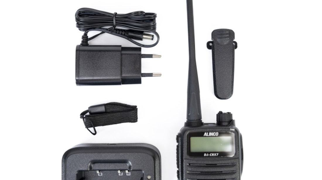 Statie radio VHF/UHF portabila PNI Alinco DJ-CRX-7, Radio FM, acumulator 1800mAh, Talk Around, BCL, TOT, DTMF, CTCSS, DCS PNI-DJ-CRX-7