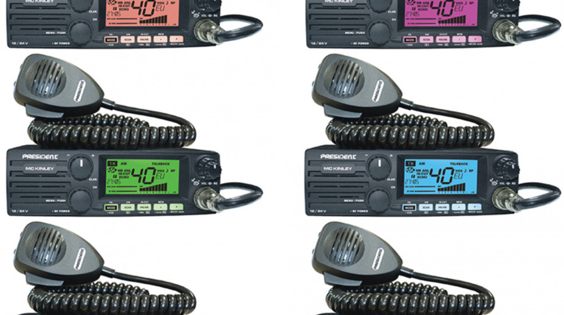 Statie radioamatori President MC KINLEY ASC AM FM LSB, USB, SSB 40CH ANL NB Hi-Cut 12/24V PNI-TXPR600