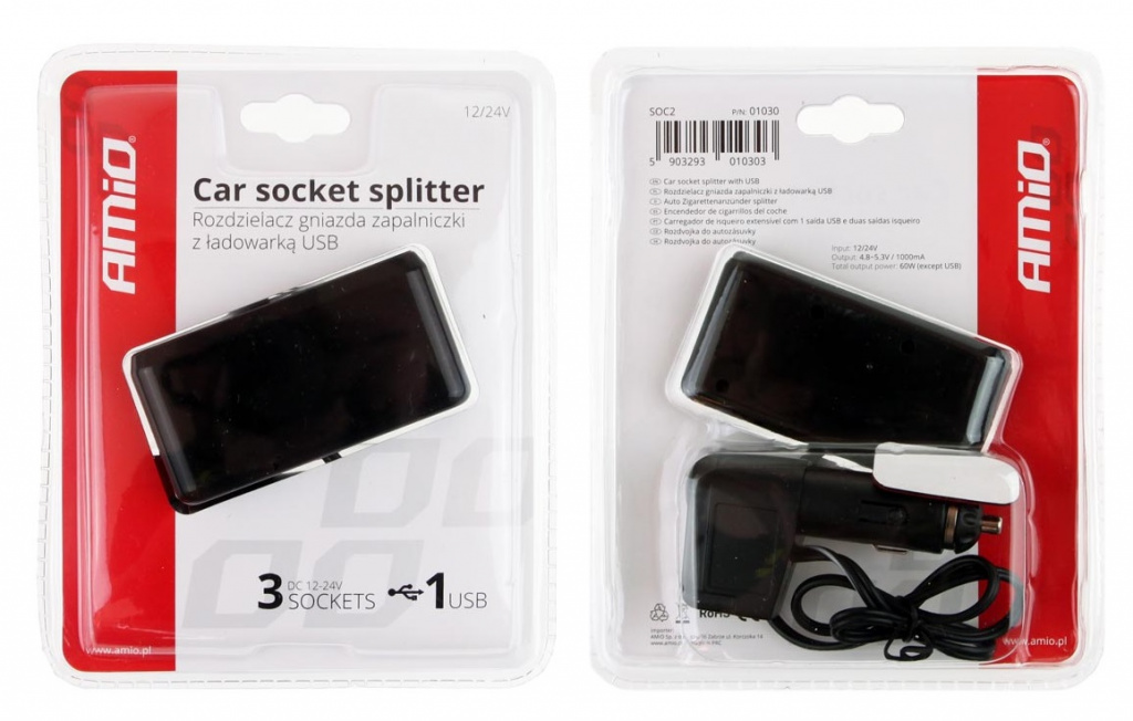 Stecher Bricheta 3 Iesiri + USB Amio 01030