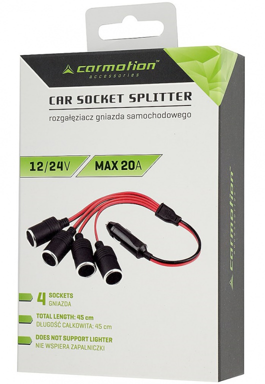 Stecher Bricheta Cu 4 Iesiri 12V / 24V Max 20A Carmotion 58628
