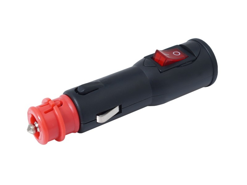 Stecher Euro / Din Cu Intrerupător Si Siguranță Pentru Priză 12V / 24V Max 15A Carmotion 86111