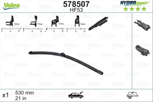 Stergator Hydroconnect Hf53 (1x530mm) Valeo Mercedes-Benz 578507