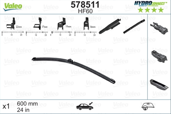 Stergator Hydroconnect Hf60(1x600mm) Valeo Bmw 578511