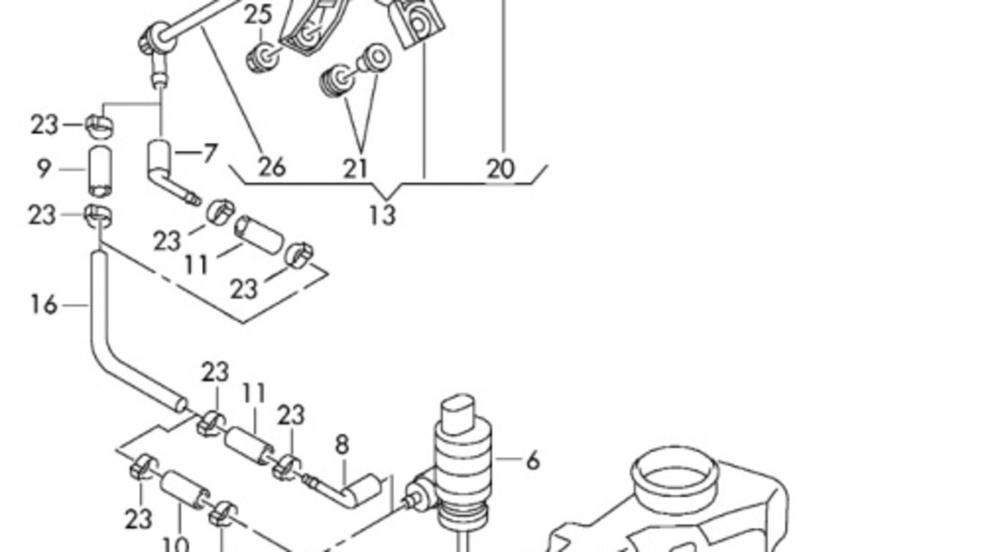 Stergator luneta Volkswagen Polo 6N2 hatchback 2 usi 2001 argintiu LA7W VOLKSWAGEN POLO (6N2) [ 1999 - 2001 ] OEM 6N0955707B