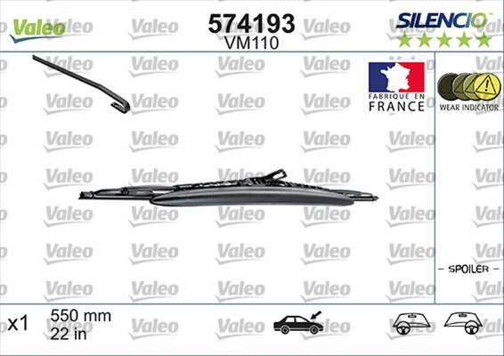 Stergator Si Spoiler Silencio Cardboard(vm110 1x550mm) Valeo Fiat 574193