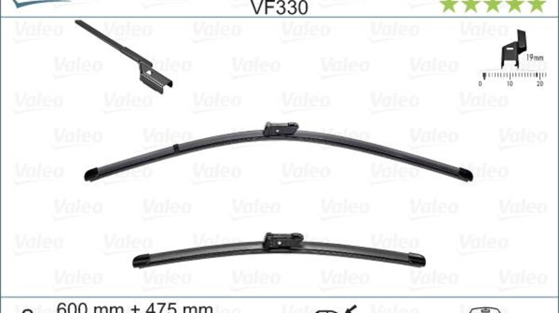 Stergator Valeo Silencio Flat Blade Set VF330 574385