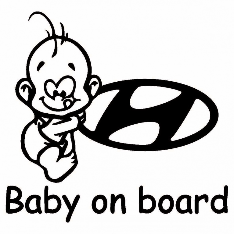 Sticker Baby On Bord Hyundai TCL0114