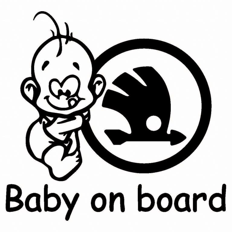 Sticker Baby On Bord Skoda TCL0123