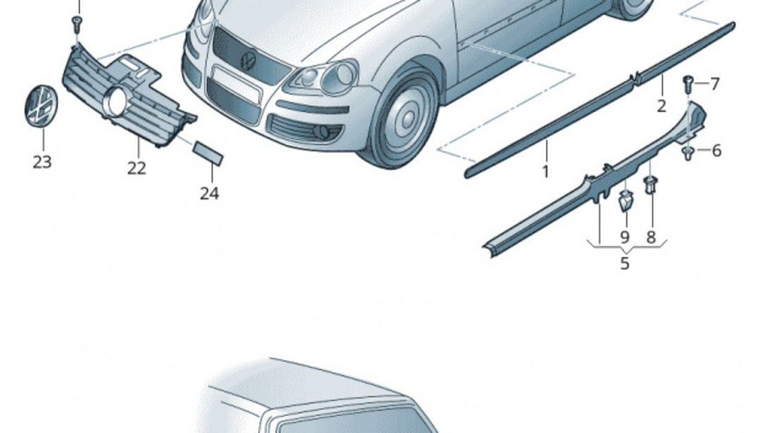 Sticker Cross Polo Oe Volkswagen Polo 9N3 2005-2009 6Q08534241W4