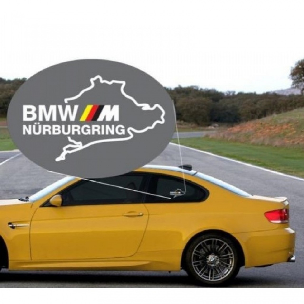 Sticker Geam Bmw M Germany Nurburgring Alb