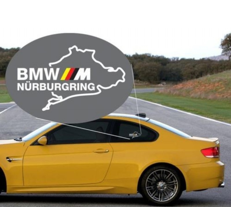 Sticker Geam Bmw M Germany Nurburgring Negru