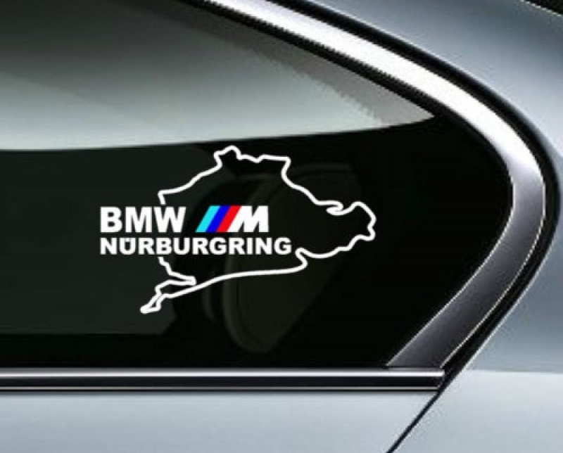 Sticker Geam Bmw M Nurburgring Alb