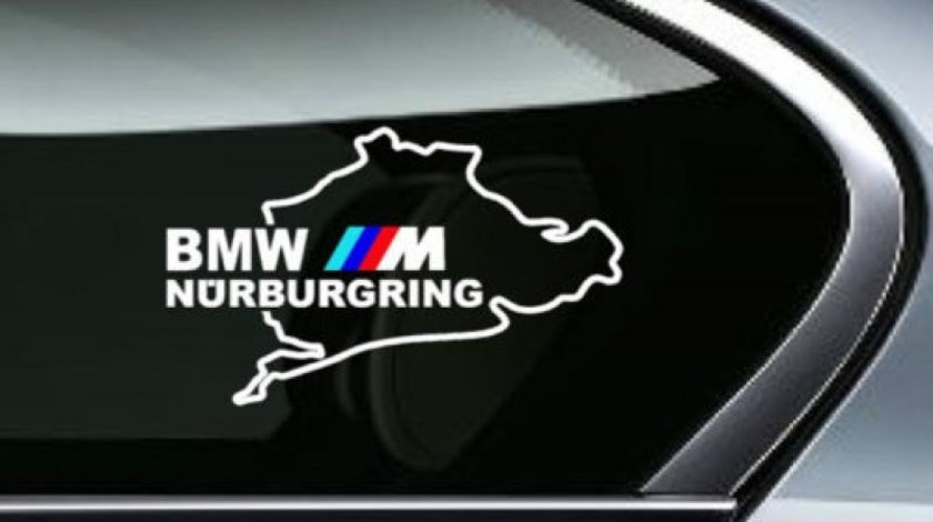 Sticker Geam Bmw M Nurburgring Alb