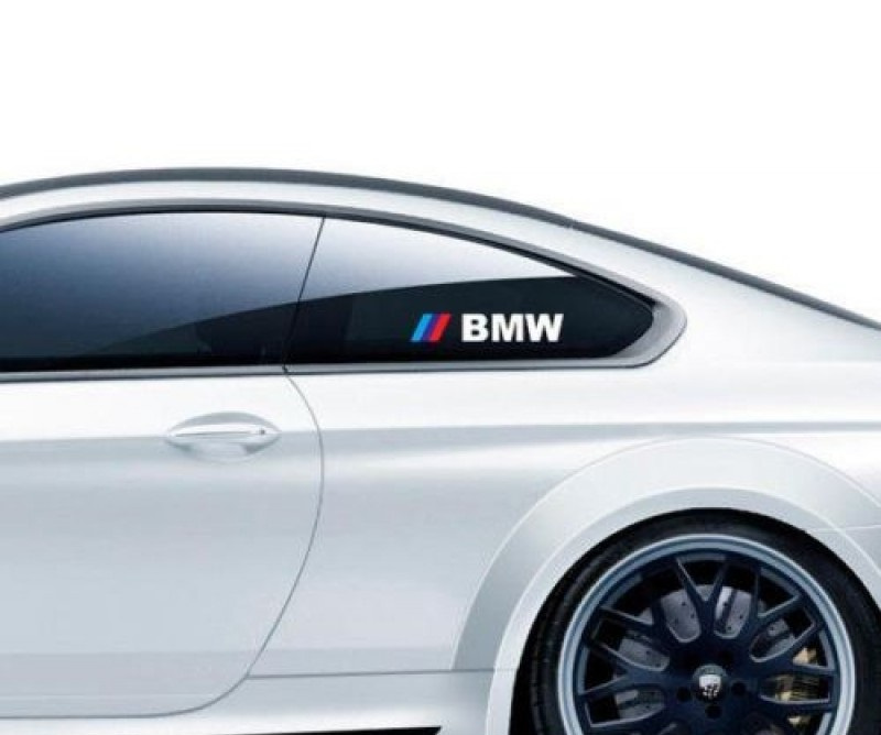Sticker Geam Bmw Negru Set 2 Buc