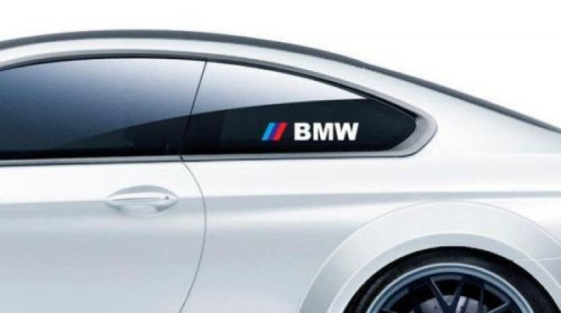 Sticker Geam Bmw Negru Set 2 Buc